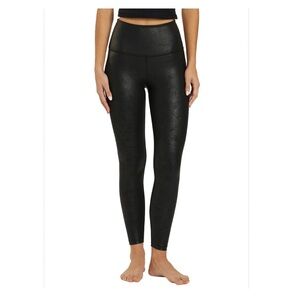 Beyond Yoga High Waisted Midi Faux Leather Leggings Size M